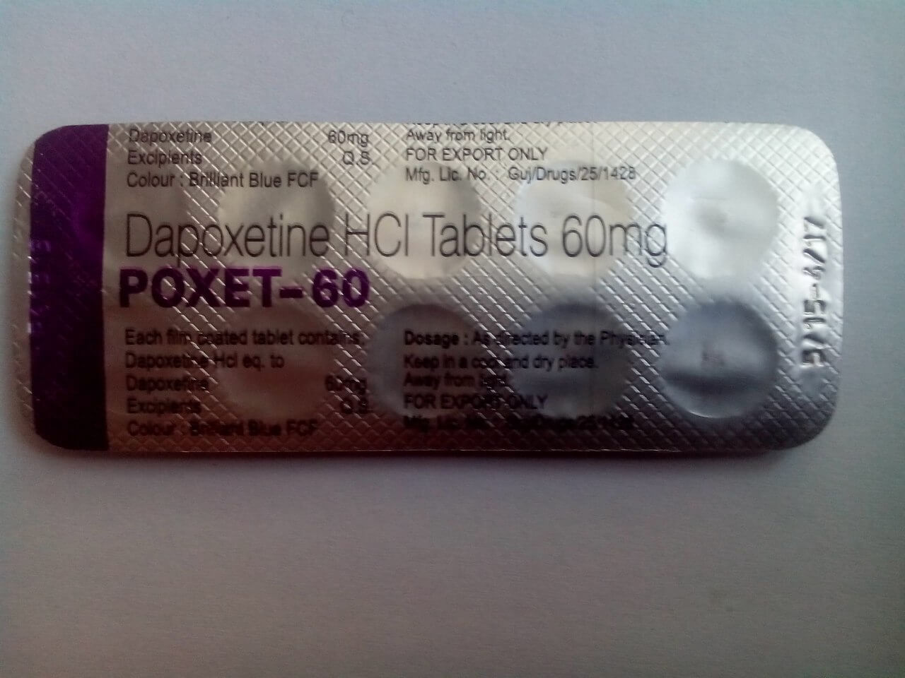 Дапоксетин инструкция и описание к препарату